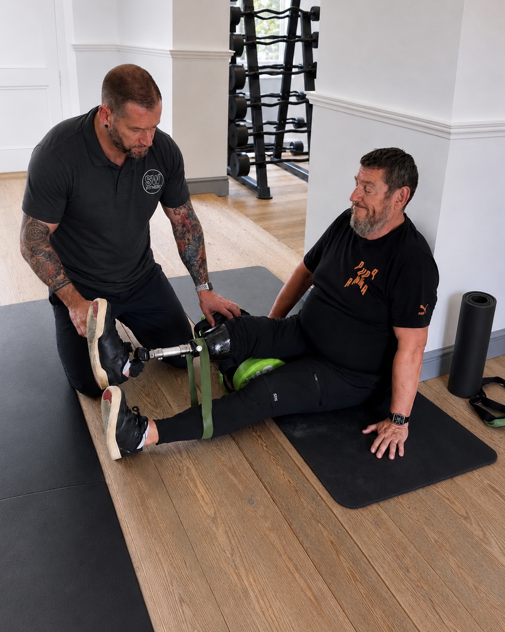 Hands-on rehabilitation exercise in the SW Fitness UK studio